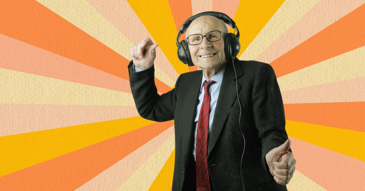 Aged man with black suit - who can benefit from Music Therapy (2)