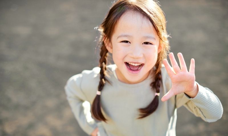 Young Child greeting